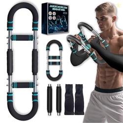 STCOHYZ TWISTER ARM TRAINER, ADJUSTABLE CHEST WORKOUT EQUIPMENT WITH FOAM WRIST SLEEVE, 9 RESISTANCE LEVELS(66-110LB) ARM TRAINER FOR MEN , PORTABLE CHEST WORKOUT EQUIPMENT FOR HOME & GYM