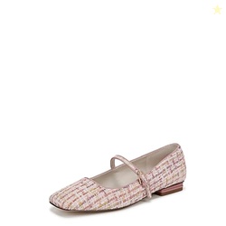 Franco Sarto Womens Tinsley3 Mary Jane Flat Pink Tweed Multi 6 M