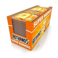 HOTHANDS HH1ED240E-AMZ BODY & HAND SUPER WARMERS - LONG LASTING SAFE NATURAL ODORLESS AIR ACTIVATED WARMERS - UP TO 18 HOURS OF HEAT - 40 INDIVIDUAL WARMERS