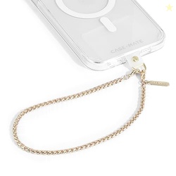 Case-Mate Phone Charm with Gold Chain - Detachable Anti Theft Strap - Hands-Free iPhone Wrist Strap for Women - Phone Wristlet - Fits Galaxy, Google Pixel and More - Dainty Gold Chain