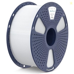 SUNLU 3kg 3D Printer Filament PLA Plus 1.75mm, 3kg(6.6lbs) Large Spool PLA+ Filament for Big Project, Dimensional Accuracy +/- 0.02mm, Neatly Wound Filament, Fit Most FDM Printer, 3KG-1 Pack, White