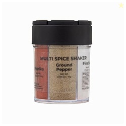 Kamenstein Round Multi Spice Container, Filled with Spices, 3.07 x 3.07 x 4.02 Inch