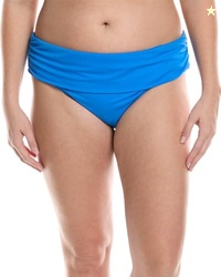 La Blanca Women's Island Goddess Shirred Band Hipster Bikini Swimsuit Bottom, Capri Blue, 20W