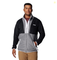 Columbia Men's Backbowl II Full Zip Fleece, Black/City Grey, Small