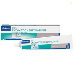 Virbac C.E.T. Enzymatic Toothpaste, Eliminates Bad Breath by Removing Plaque & Tartar Buildup, Best Pet Dental Care Toothpaste, Poultry Flavor, 2.5 oz tube