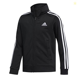 Adidas Boys' Zip Front Iconic Tricot Jacket, Black ADI, X-Large