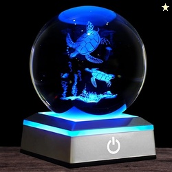 3D Sea Turtle Crystal Ball Night Light