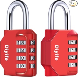 2 PACK COMBINATION LOCK 4 DIGIT