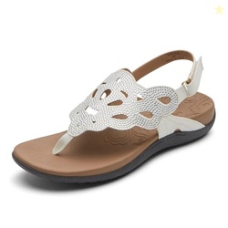 Rockport Women's Ridge Sling, White Bling, 8