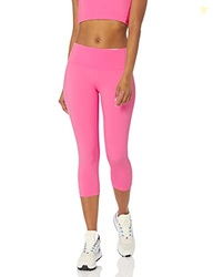 AMAZON ESSENTIALS SHORT LEGGINGS FOR WOMEN, ACTIVE SCULPT, MID RISE CAPRI, MEDIUM, BRIGHT PINK