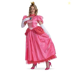 Disguise Princess Peach Adult Costume, Official Super Mario Elevated Adult Costume Dress and Crown, Size S (4-6)