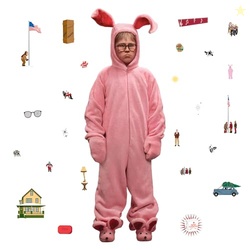 RoomMates A Christmas Story Ralphie Bunny Suit Giant Peel and Stick Wall Decals, RMK5409GM