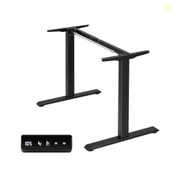 Roboticious Electric Standing Desk Frame with Memory Height Settings, 225 lbs Weight Capacity, Adjustable Desk Frame for Home and Office WorkstationBlack 