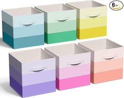 6 Pcs Fabric Storage Cubes Bins