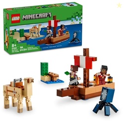 LEGO Minecraft The Pirate Ship Voyage, Boat Toy Playset for Kids with Squid, Camel and Pirate Figures, Toy Building Set for Action Role-Play, Minecraft Gift for 8 Year Old Boys and Girls, 21259