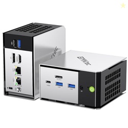 GMKtec Mini PC M8 Desktop Computer AMD Ryzen 5 PRO 6650H (6C/12T 4.50Ghz) Dual NIC LAN 2.5GbE, 16GB LPDDR5 RAM + 512GB Hard Drive PCle SSD, Oculink, USB4, HDMI, USB-C