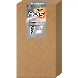 BIC Flex 5 Sensitive Men's Disposable 5-Blade Razors, Comfortable Shave, 2-Pack
