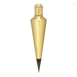 JOHNSON LEVEL & TOOL 116 PLUMB BOB, 16 OZ., BRASS FINISH, 1 PACK,BLACK