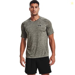 Under Armour Men's Tech 2.0 V-Neck Short-Sleeve T-Shirt , Victory Green (369)/Black, X-Small