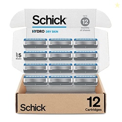 Schick Hydro Dry Skin Razor Refills for Men, 12 Count