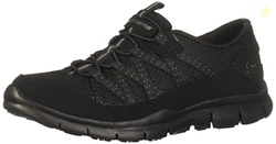 Skechers Women's Gratis - Strolling, Black/Black BBK, 7