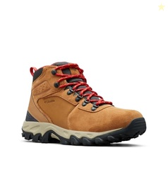 Columbia Men's Newton Ridge Plus II Suede Waterproof, 2024 Elk/Mountain Red, 7