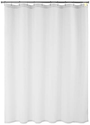 Amazon Aware Waffle Weave Shower Curtain, 50% Recycled Poly/50% Bci Cotton, White, 72" x 72"