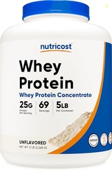 Nutricost Whey Protein Powder, Unflavored, 5 pounds - from Whey Protein Concentrate