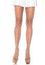 Leg Avenue womens Fence Fishnet Tights White One Size