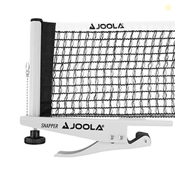 JOOLA Snapper Professional Table Tennis Net and Post Set - Portable and Easy Setup 72" Regulation Size Ping Pong Spring Activated Clamp Net, Silver