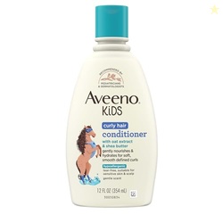 Aveeno Kids Curly Hair Conditioner, Hydrating Conditioner, Kids Curly Hair Products, Oat Extract & Shea Butter, Gentle Scent, 12 fl. oz (Pack of 1)