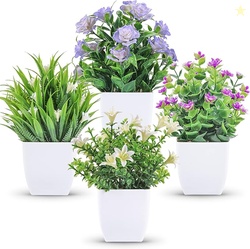 Der Rose 4 Pack Small Fake Plants 