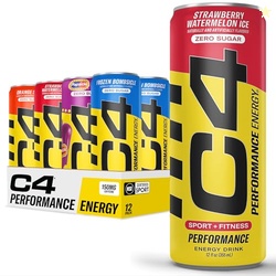 C4 Energy Drinks Variety Pack, Sugar Free Pre Workout Performance Drink With No Artificial Colors or Dyes, Zero Calorie, Coffee Substitute or Alternative, 4 Flavor Variety 12 Pack