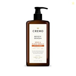Cremo Rich-Lathering Spice & Black Vanilla Body Wash for Men, Notes of Spices, Dark Woods and Black Vanilla, 32 Fl Oz