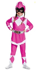 Disguise Pink Ranger Toddler Classic Child Costume, Pink, Medium/(3T-4T)