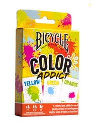 Bicycle Color Addict Matching Family Card Game, Up to 6 Players (Ages 7 and Up), Yellow
