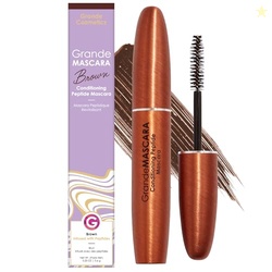 GRANDE COSMETICS GRANDEMASCARA CONDITIONING PEPTIDE MASCARA - BUILDABLE VOLUME & LENGTH, WATER-RESISTANT & CLUMP-FREE, LASH & EXTENSION FRIENDLY, BROWN (0.20 OZ)