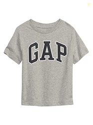 GAP Baby Boys Short Sleeve Logo T-Shirt T Shirt, Light Heather Grey B08, 2T US