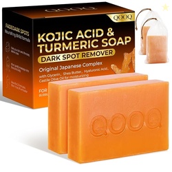 QOOQ Turmeric Kojic Acid Soap for Dark Spots Remover  (120g x 2)