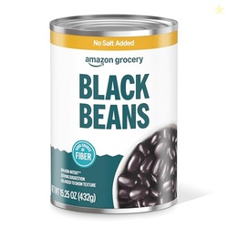 Amazon Grocery, Black Beans, No Salt Added, 15.25 Oz