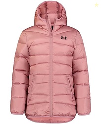 UA LONGER PRIME PUFFER JACKET, Pink Elixir, 4