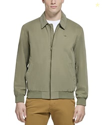 Dockers Men's Micro Twill Golf Bomber Jacket, Olive, Small