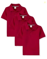 Gymboree,Boys,and Toddler Short Sleeve Polo Shirt,Red 3-Pack,12
