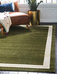 Unique Loom Del Mar Collection Area Rug - Maria (2' 2" x 3' 1" Rectangle, Green/ Ivory)