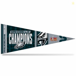 Rico Industries NFL Football Philadelphia Eagles 2025 Super Bowl Champions 12" x 30" Felt Wall Dcor Pennant - Great for Home/Bed Room/Man Cave Dcor