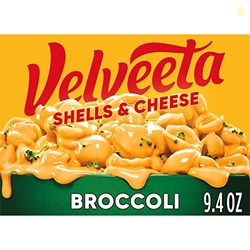 Velveeta Shells & Cheese Broccoli with Shell Pasta, Cheese Sauce & Broccoli Florets, 9.4 oz Box