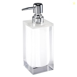 Izod - Lotion Pump/Soap Dispenser, Sleek Resin Countertop Accessories, Dorm Room Essentials, Modern Home Decor (Marina Collection, White)