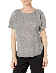 Anne Klein Petite Short Sleeve Printed Top