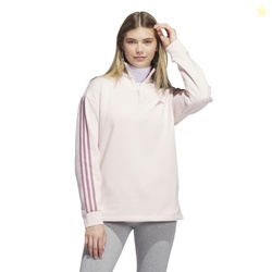 adidas Women's Quarter-Zip Fleece Sweatshirt, Wonder Quartz, X-Small