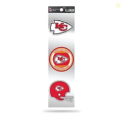 NFL Football Kansas City Chiefs 3-Piece Retro Spirit Decals Retro Decal Set